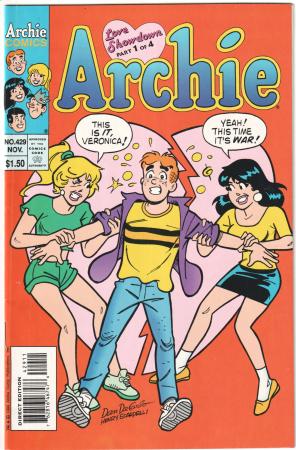 ARCHIE LOVE SHOWDOWN 4-PART ARCHIE 1994 COMPLETE SET