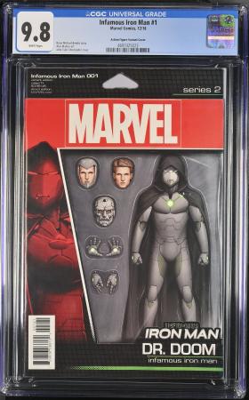 INFAMOUS IRON MAN 1 CGC 9.8 NM/M ACTION FIGURE VARIANT COVER