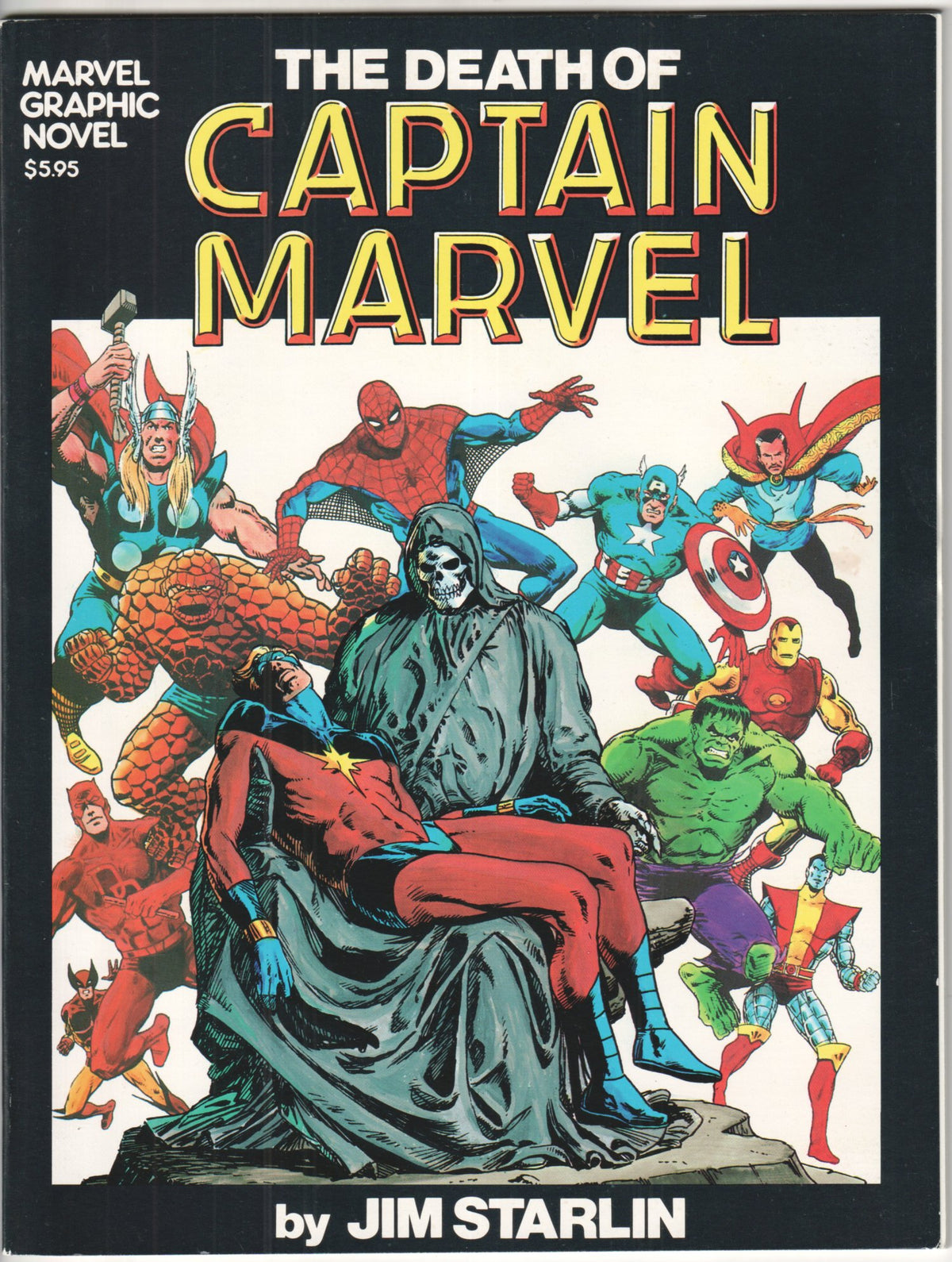DEATH OF CAPTAIN MARVEL GN OOP 1982 1ST PTG