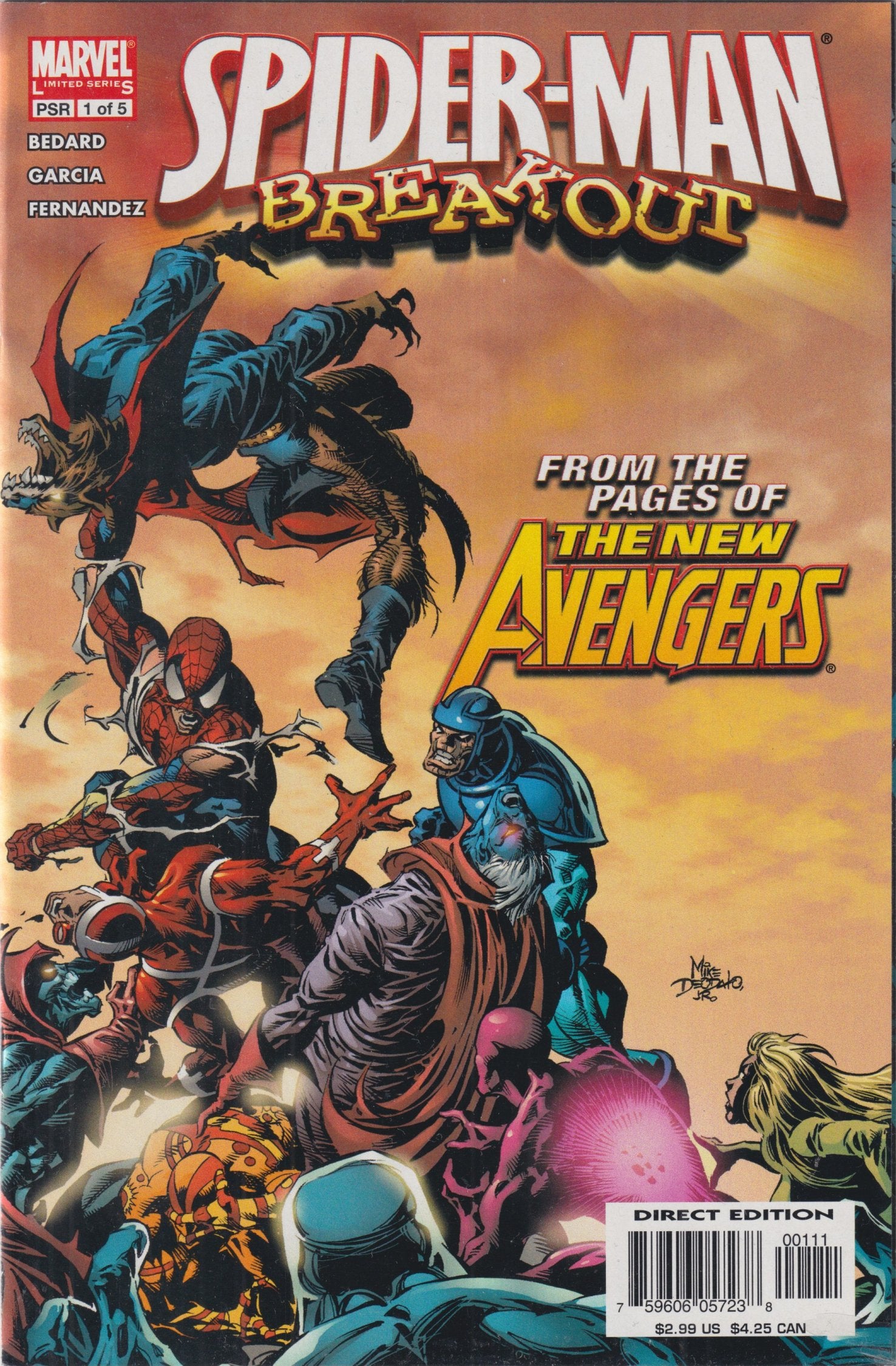 SPIDER-MAN BREAKOUT #1-5 MARVEL 2005 COMPLETE SET