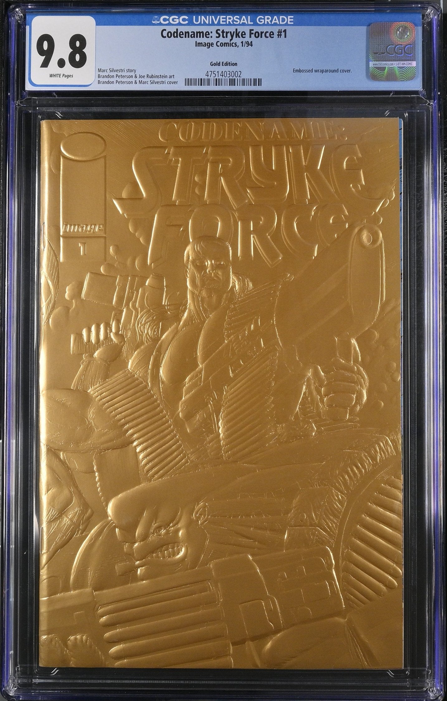 CODENAME STRYKE FORCE #1 GOLD EDITION CGC 9.8 NM/M