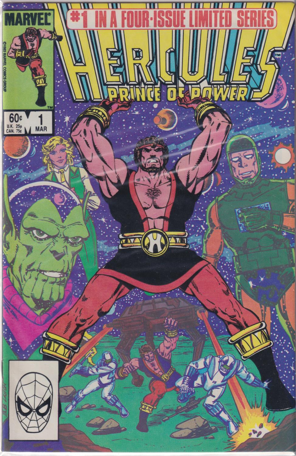 HERCULES PRINCE OF POWER 2ND SERIES 1-4 COMPLETE SET MARVEL 1984