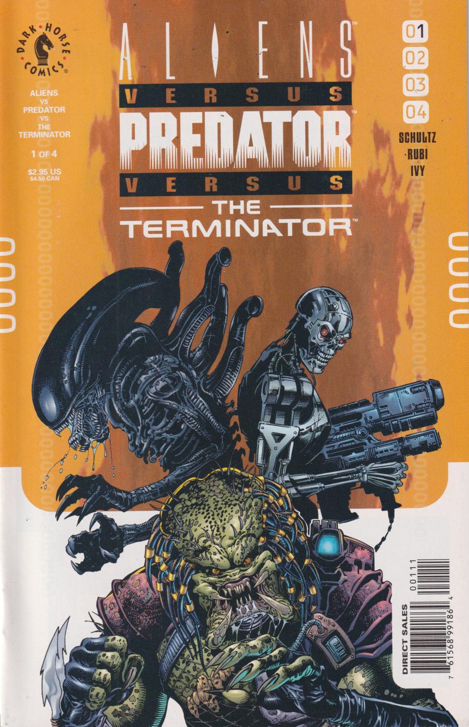 ALIENS VS PREDATOR VS TERMINATOR #1-4 COMPLETE SET