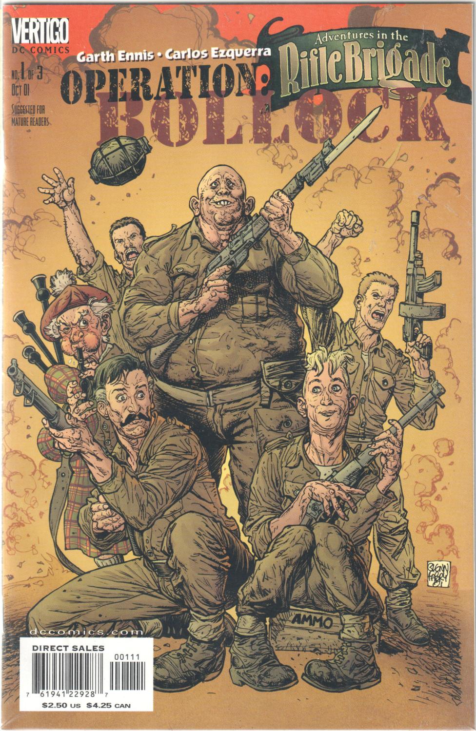 ADVENTURES IN RIFLE BRIGADE OPERATION BOLLOCK #1-3 DC 2001 COMPLETE SET