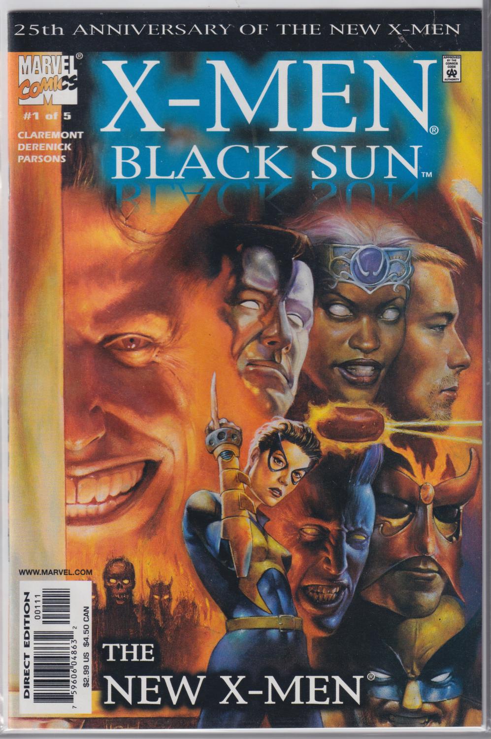 X-MEN BLACK SUN 1-5 COMPLETE SET MARVEL 2000