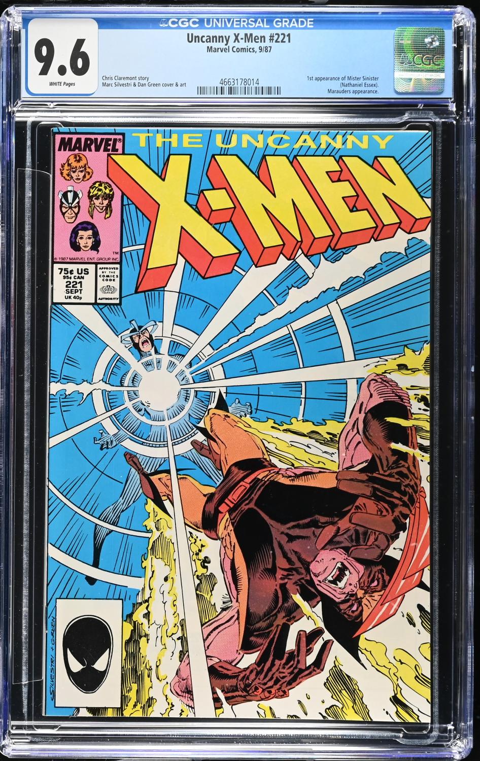 UNCANNY X-MEN #221 CGC 9.6 NM+ 1ST MISTER SINISTER