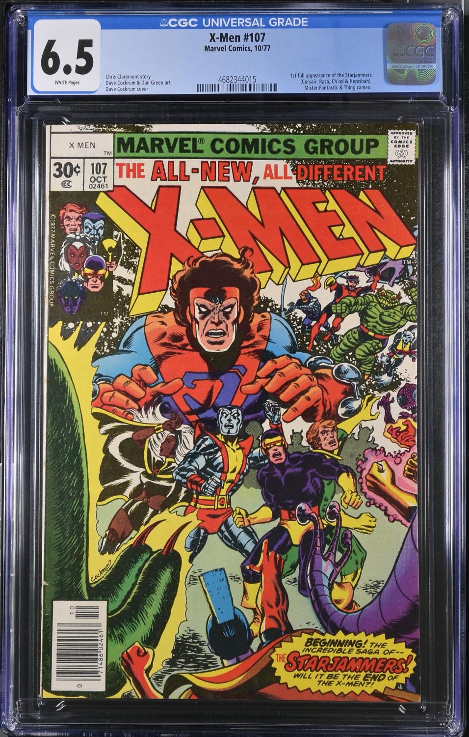 X-MEN #107 CGC 6.5 FN+ 1ST APPEARANCE STARJAMMERS