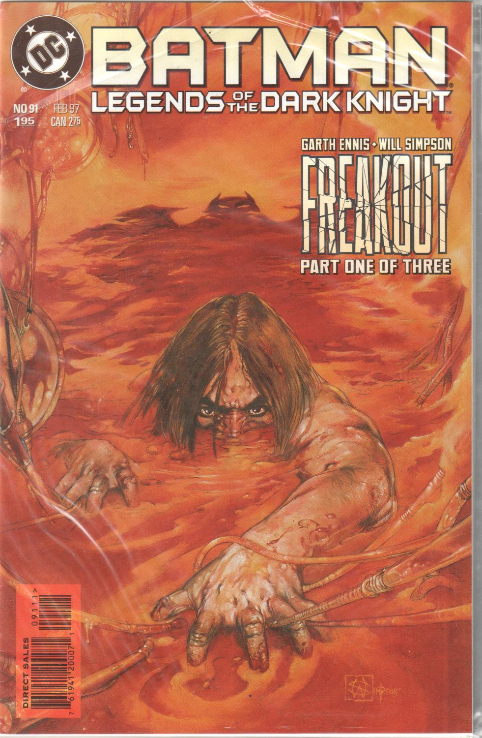 BATMAN LEGENDS O/T DARK KNIGHT #91-93 FREAKOUT 1997 COMPLETE SET