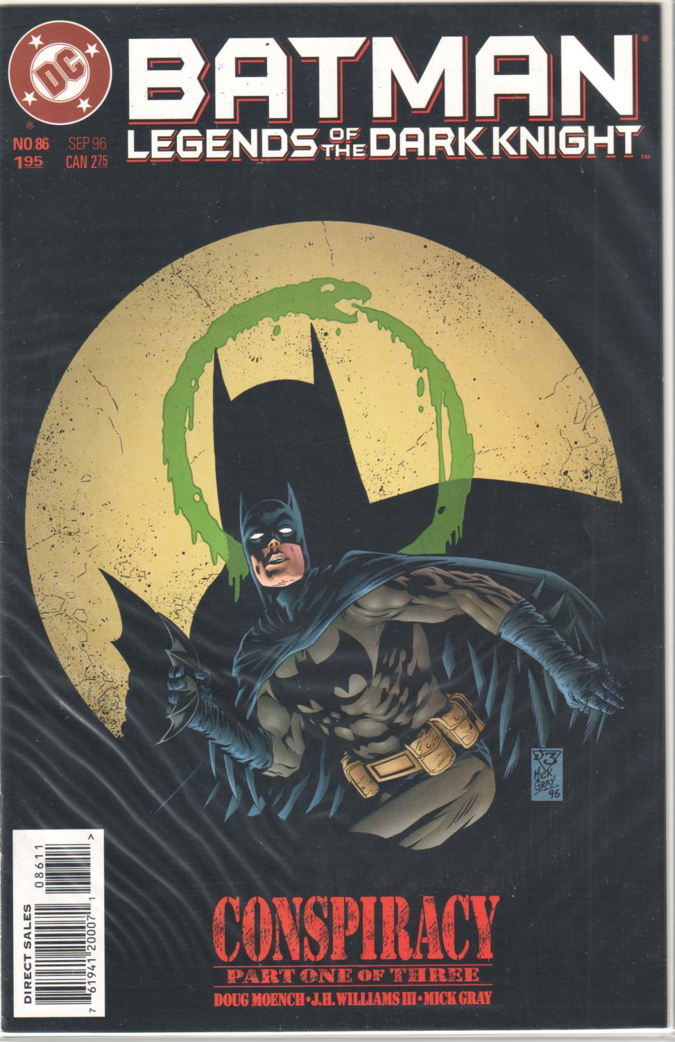 BATMAN LEGENDS O/T DARK KNIGHT #86-88 CONSPIRACY 1996 COMPLETE SET