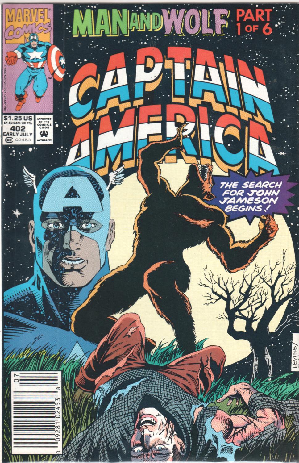 CAPTAIN AMERICA #402-408 MAN AND WOLF COMPLETE SET