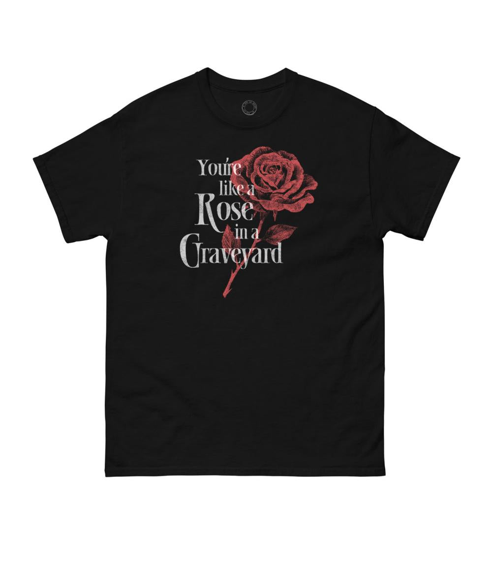 ALCHEMISED ROSE IN A GRAVEYARD UNISEX T-SHIRT SMALL