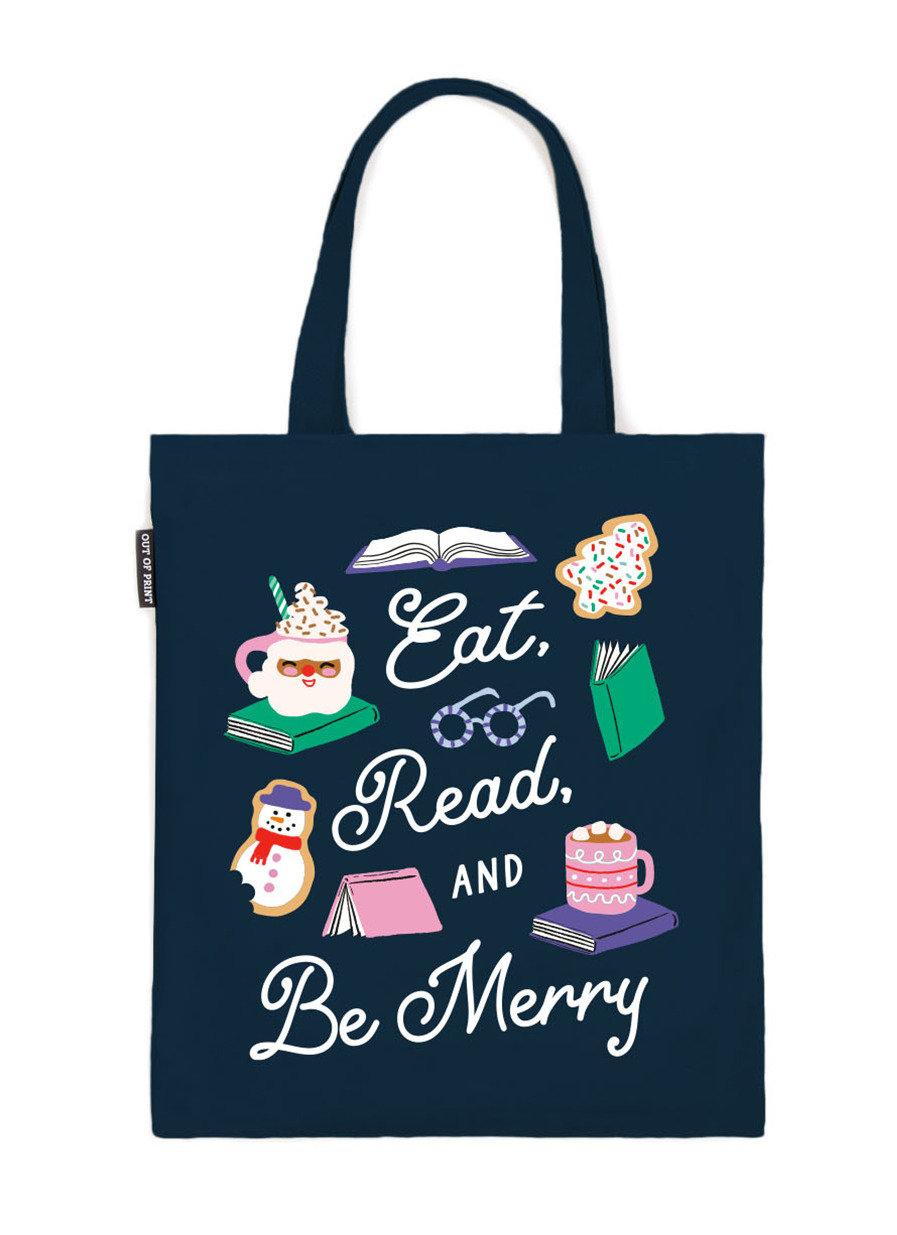 EAT READ AND BE MERRY TOTE BAG