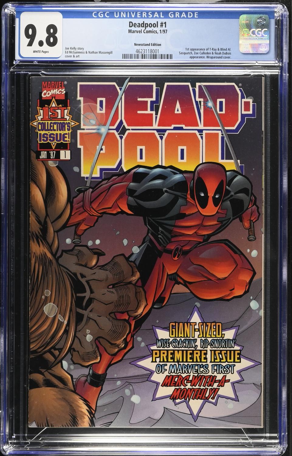 DEADPOOL #1 1997 CGC 9.8 NM/M NEWSSTAND EDITION 1ST BLIND AL