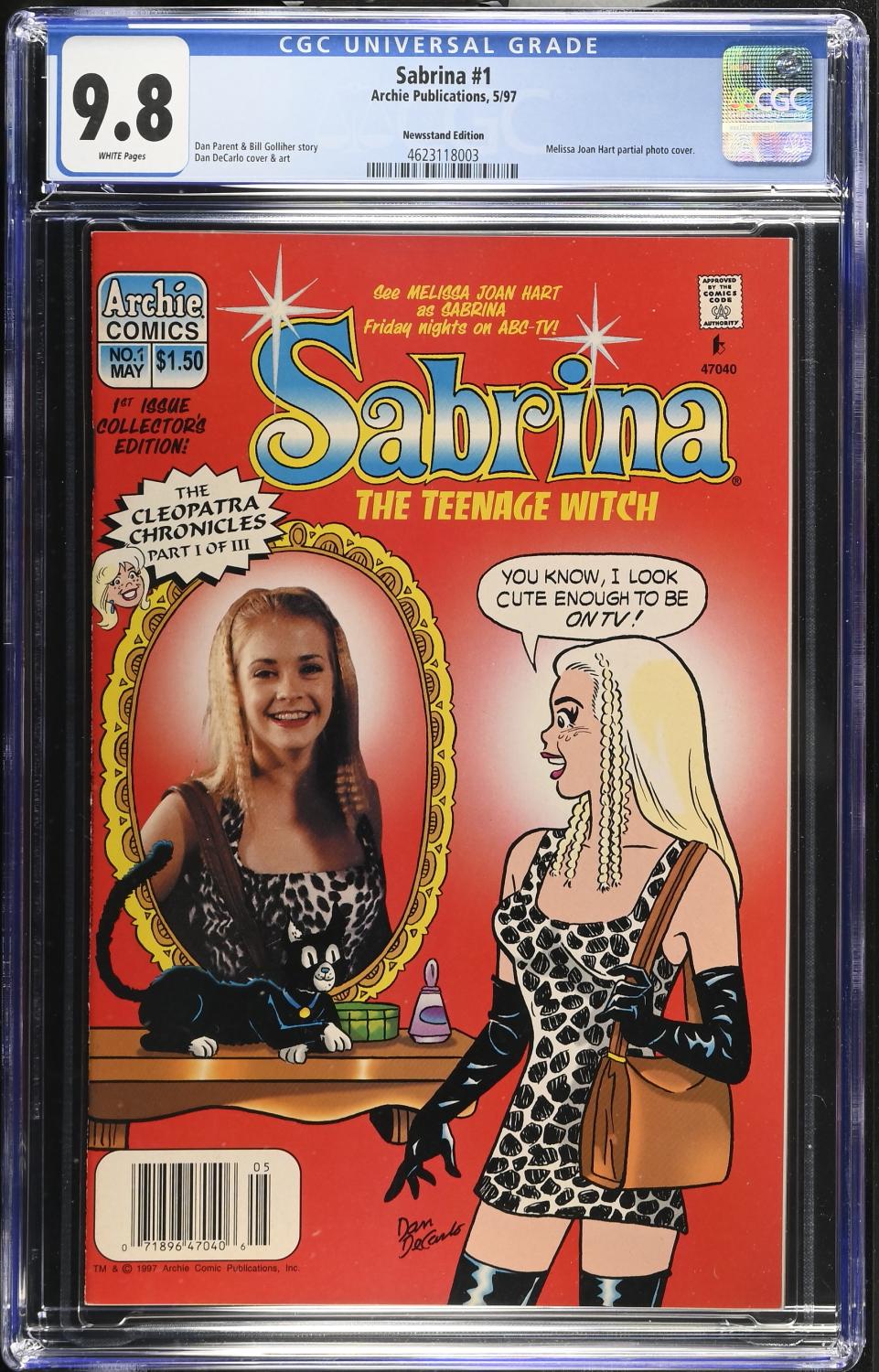 SABRINA #1 1997 CGC 9.8 NM/M NEWSSTAND PHOTO COVER