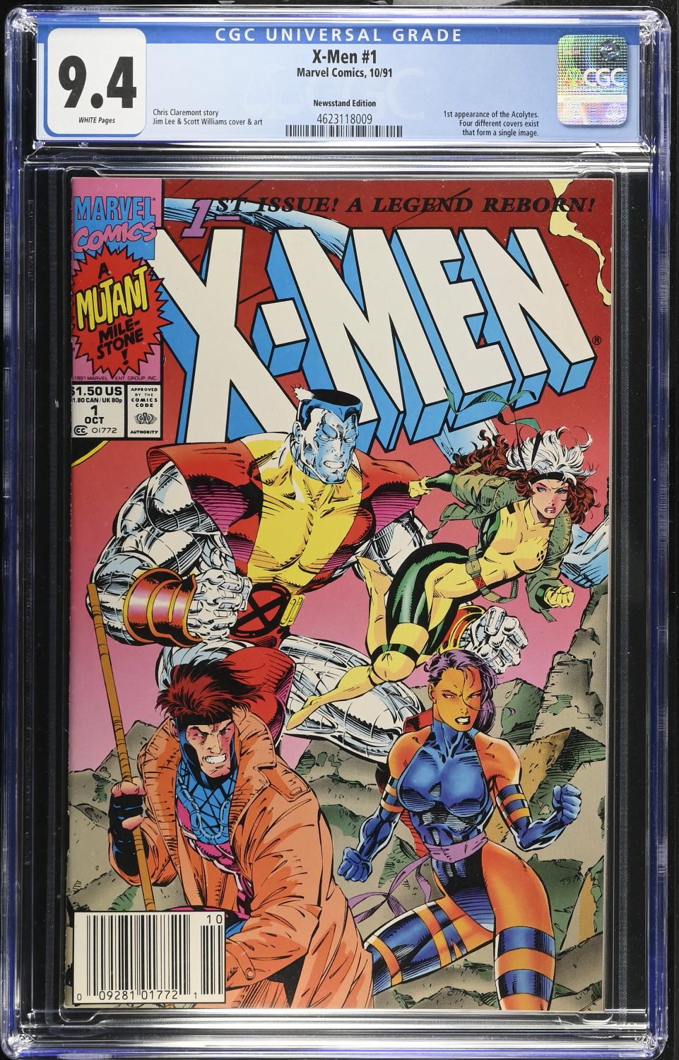 X-MEN #1 1991 CGC 9.4 NM NEWSSTAND EDITION JIM LEE CVR B