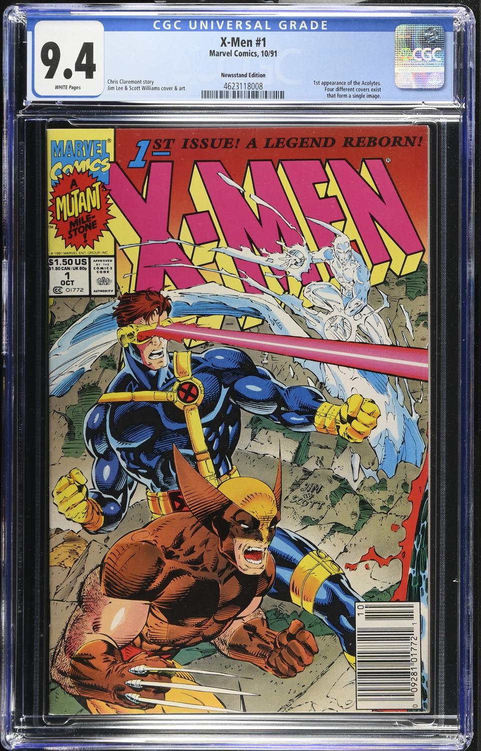X-MEN #1 1991 CGC 9.4 NM NEWSSTAND EDITION JIM LEE CVR C