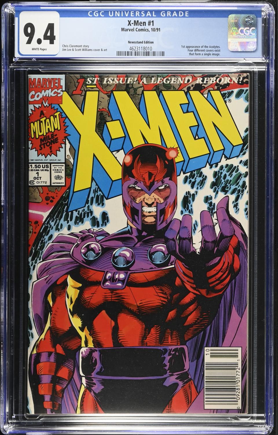 X-MEN #1 1991 CGC 9.4 NM NEWSSTAND EDITION JIM LEE CVR D
