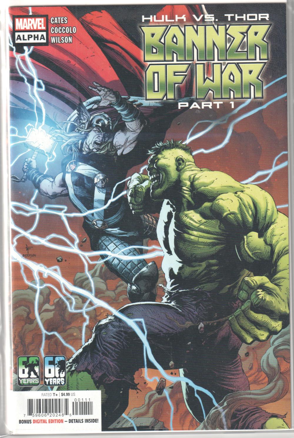 HULK VS THOR BANNER OF WAR #1-5 MARVEL 2022 COMPLETE SET