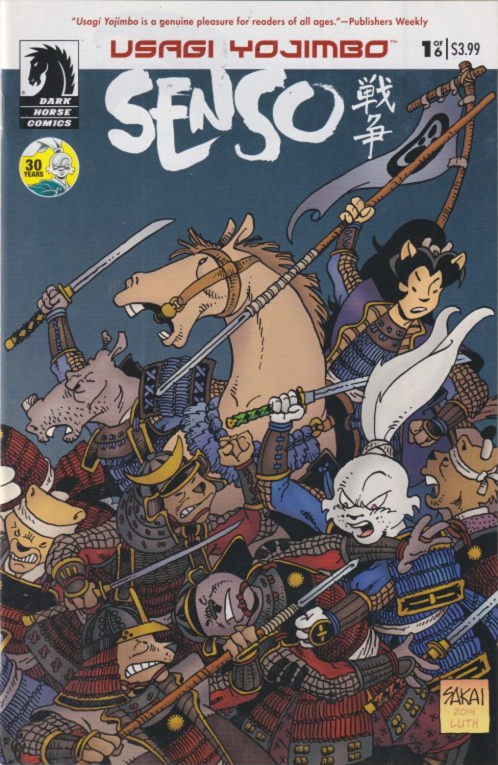 USAGI YOJIMBO SENSO #1-6 DARK HORSE 2014 COMPLETE SET