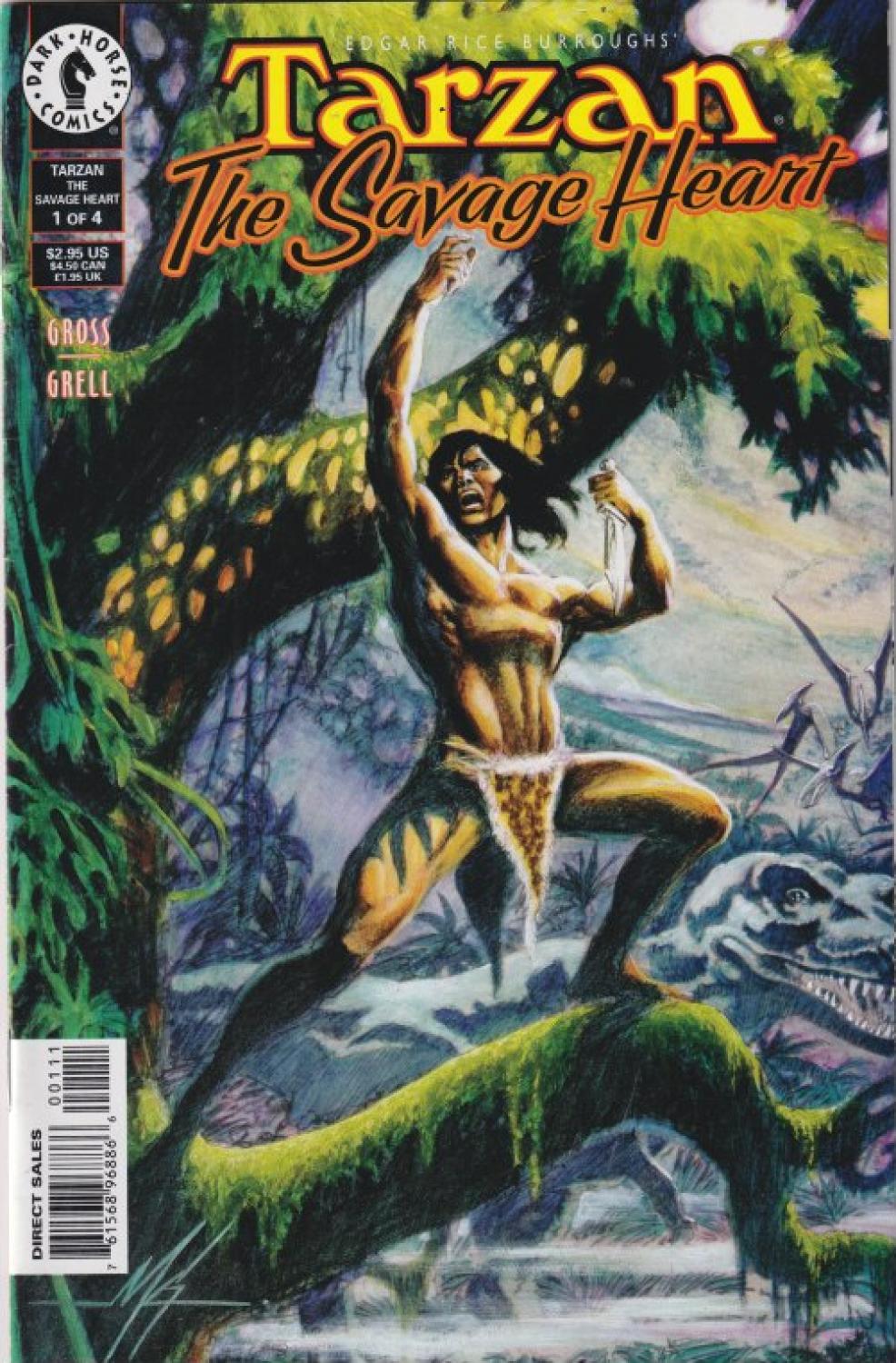 TARZAN SAVAGE HEART #1-4 DARK HORSE 1999 COMPLETE SET