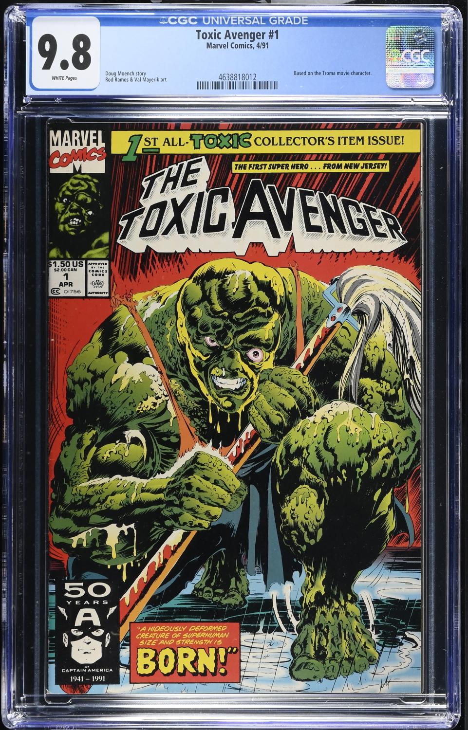 TOXIC AVENGER #1 CGC 9.8 NM/M MARVEL COMICS 1991