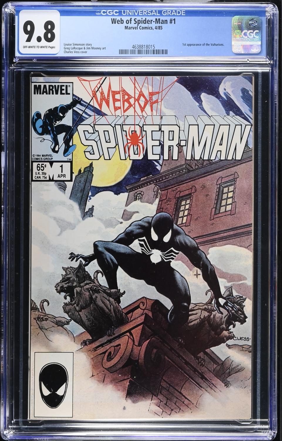 WEB OF SPIDER-MAN #1 CGC 9.8 NM/M MARVEL COMICS 1985