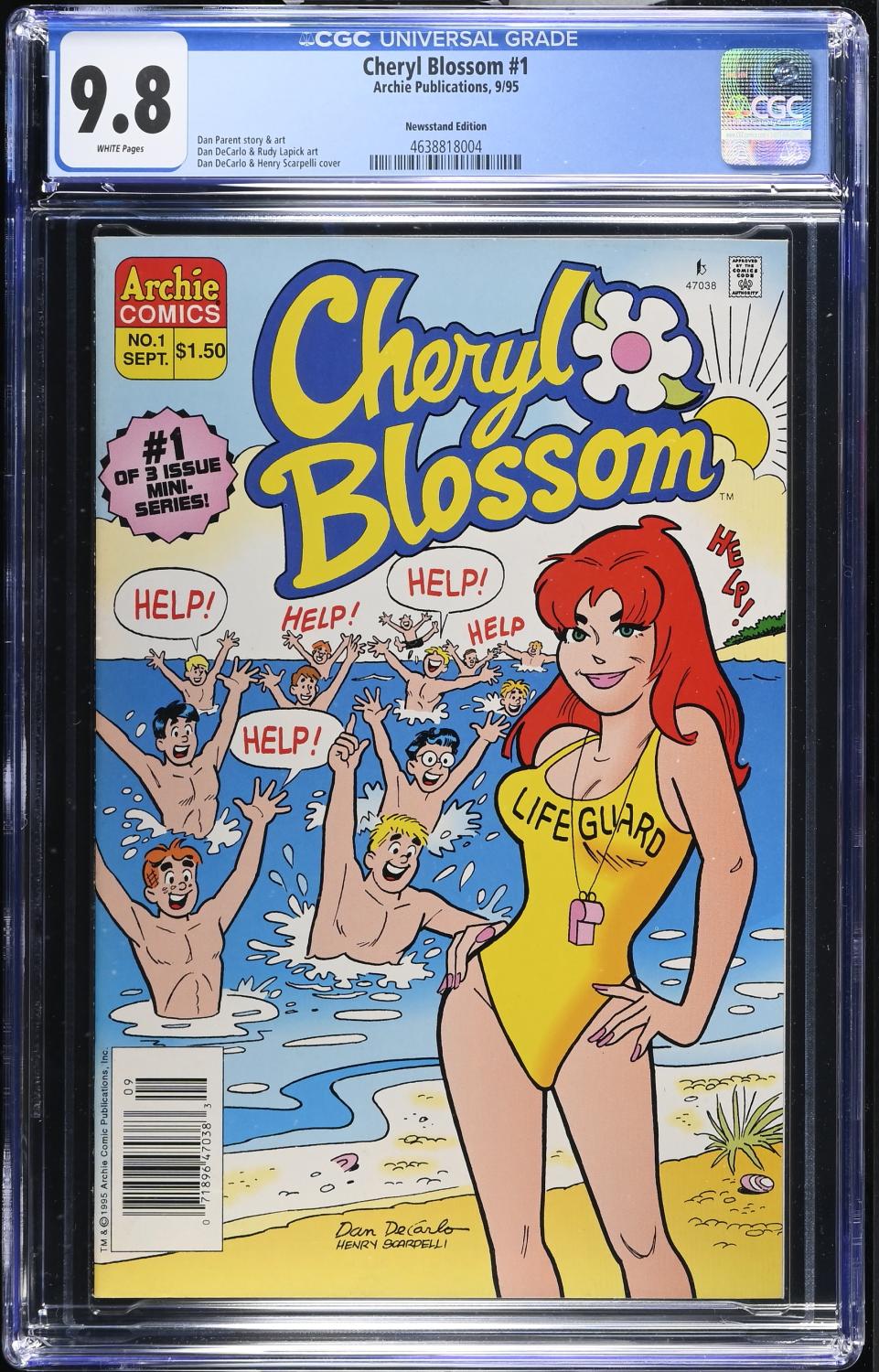 CHERYL BLOSSOM #1 CGC 9.8 NM/M ARCHIE 1995 NEWSSTAND EDITION