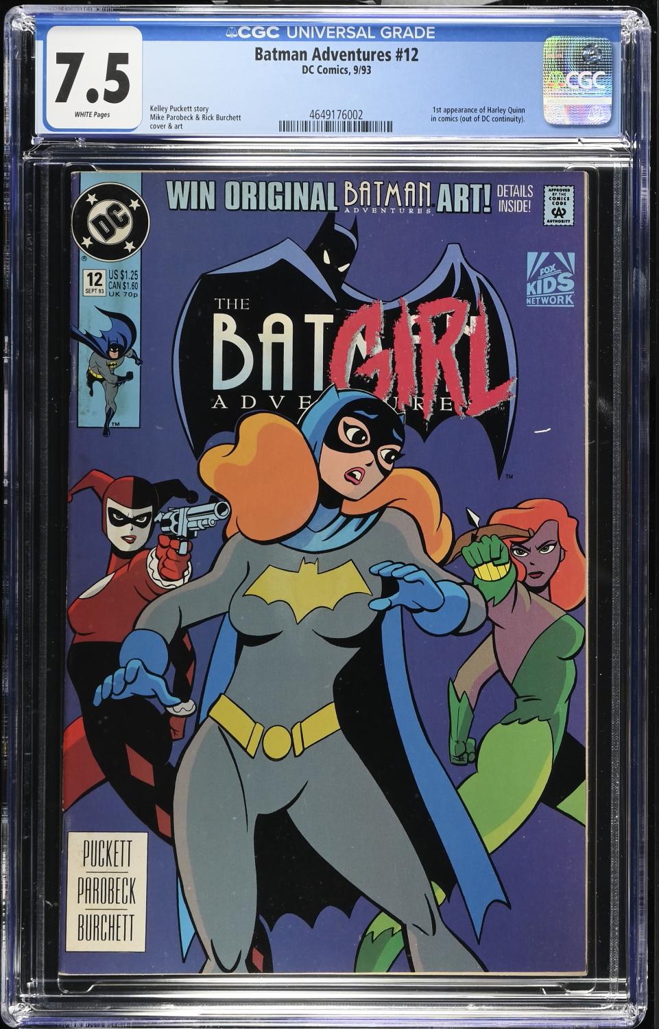 BATMAN ADVENTURES #12 CGC 7.5 VF- 1ST APPEARANCE HARLEY QUINN