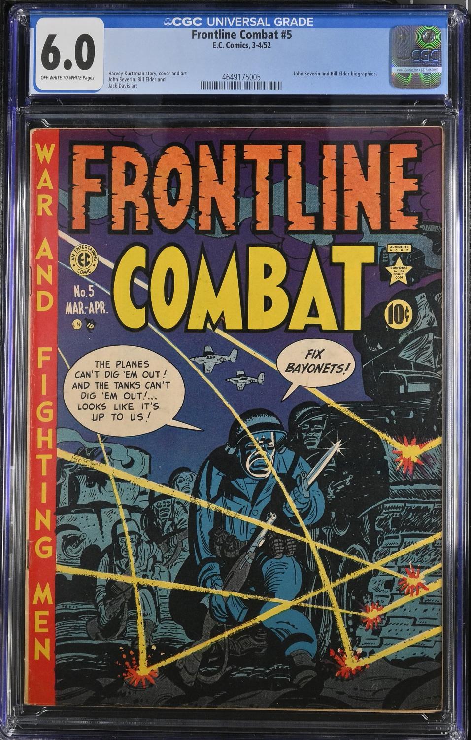 FRONTLINE COMBAT #5 CGC 6.0 FN EC COMICS 1952