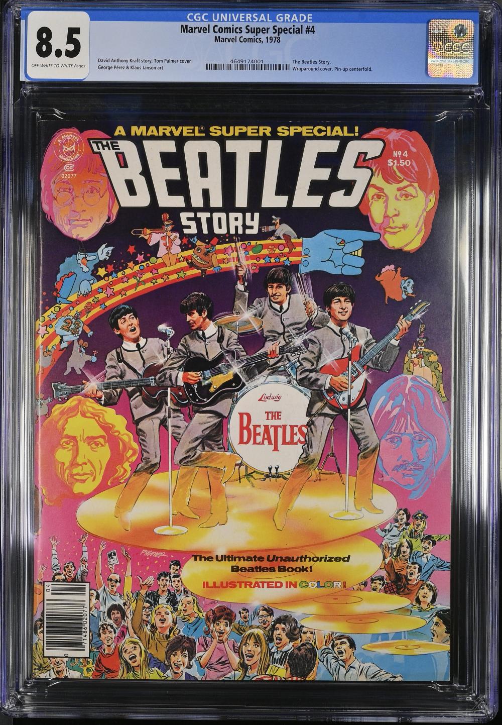 MARVEL COMICS SUPER SPECIAL #4 THE BEATLES CGC 8.5 VF+