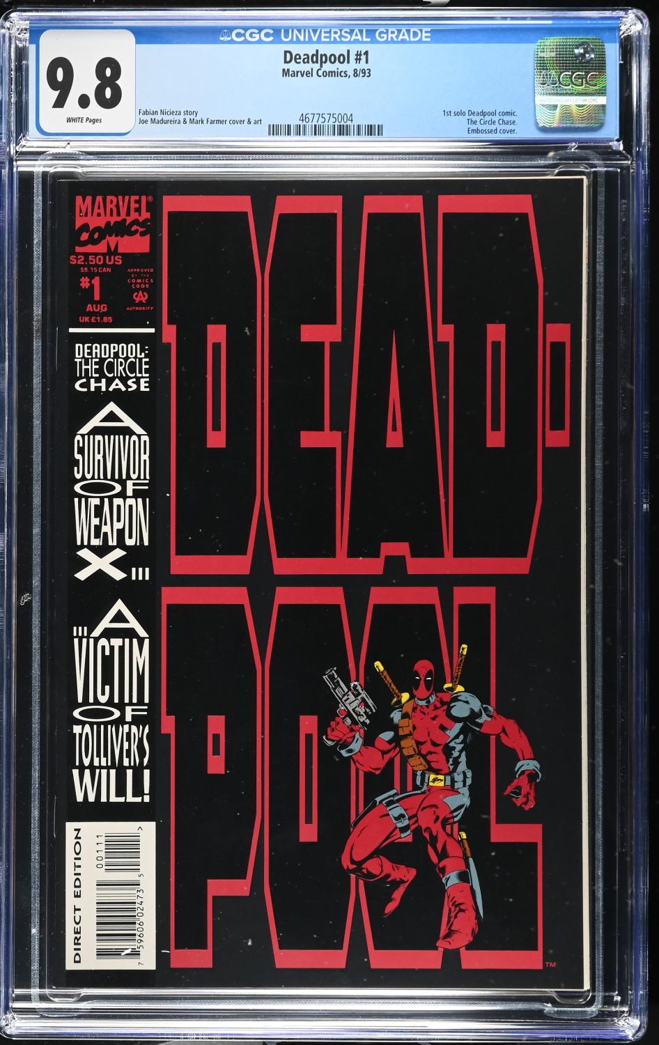 DEADPOOL THE CIRCLE CHASE #1 CGC 9.8 NM/M 1ST SOLO DEADPOOL COMIC