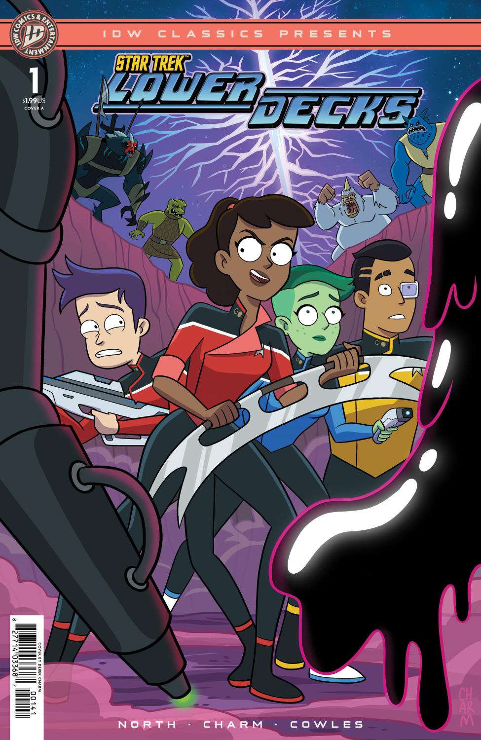 STAR TREK LOWER DECKS #1 IDW CLASSICS COVER A CHARM CVR D