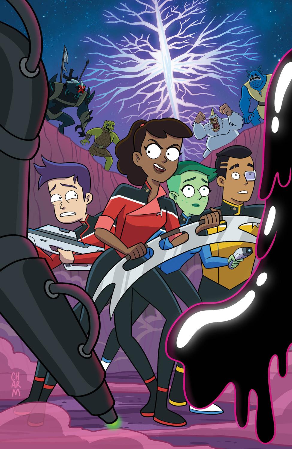 STAR TREK LOWER DECKS #1 IDW CLASSICS VAR B FOIL CHARM FULL ART CVR E