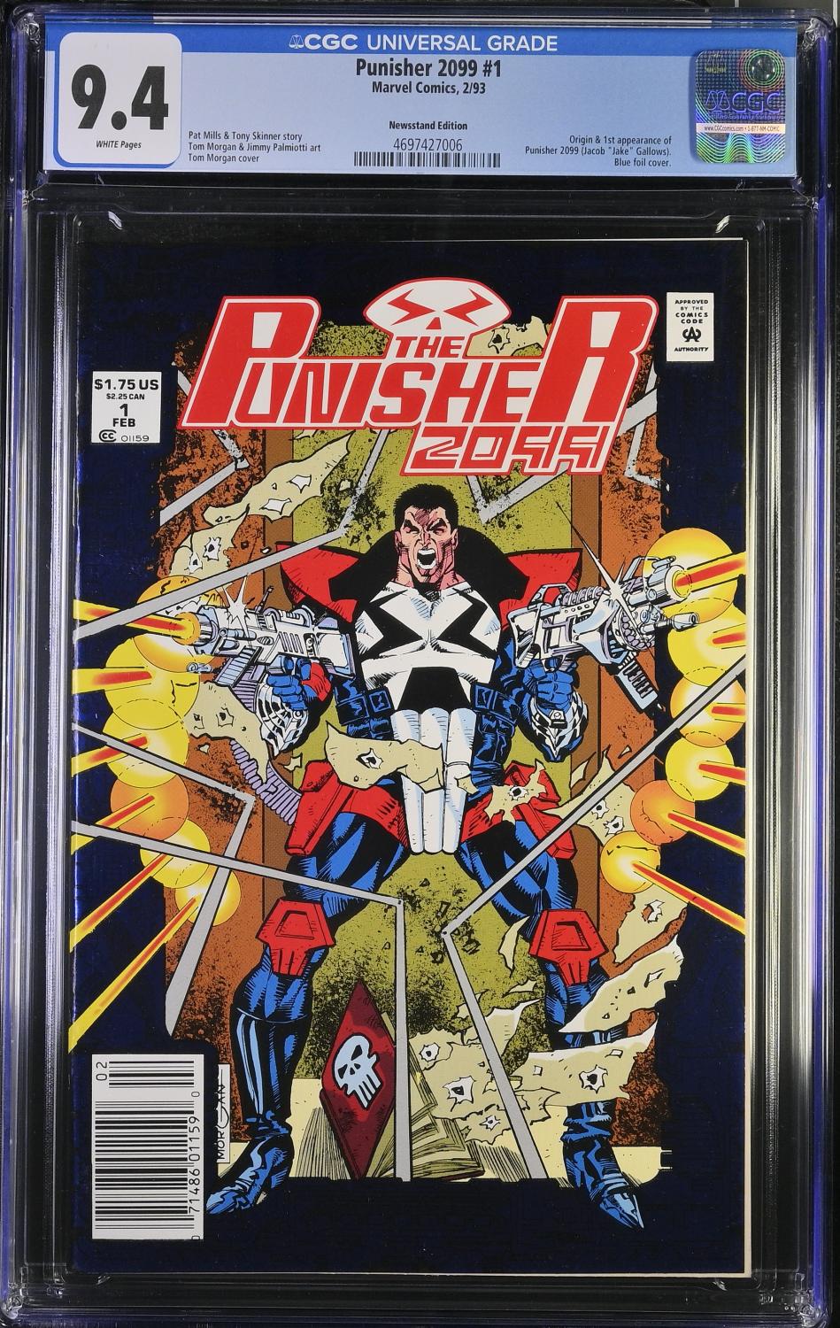 PUNISHER 2099 #1 CGC 9.4 NM NEWSSTAND EDITION