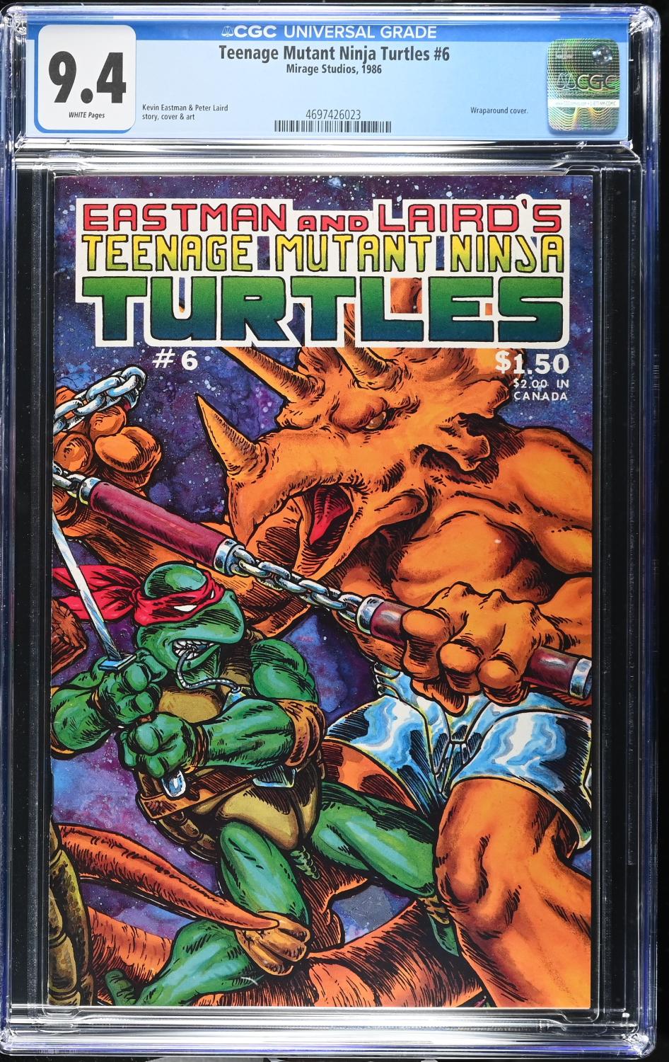 TEENAGE MUTANT NINJA TURTLES #6 CGC 9.4 NM MIRAGE STUDIOS