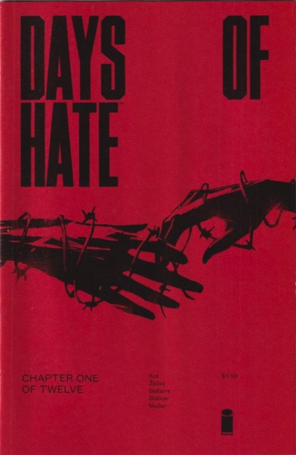 DAYS OF HATE #1-12 IMAGE 2018 COMPLETE SET