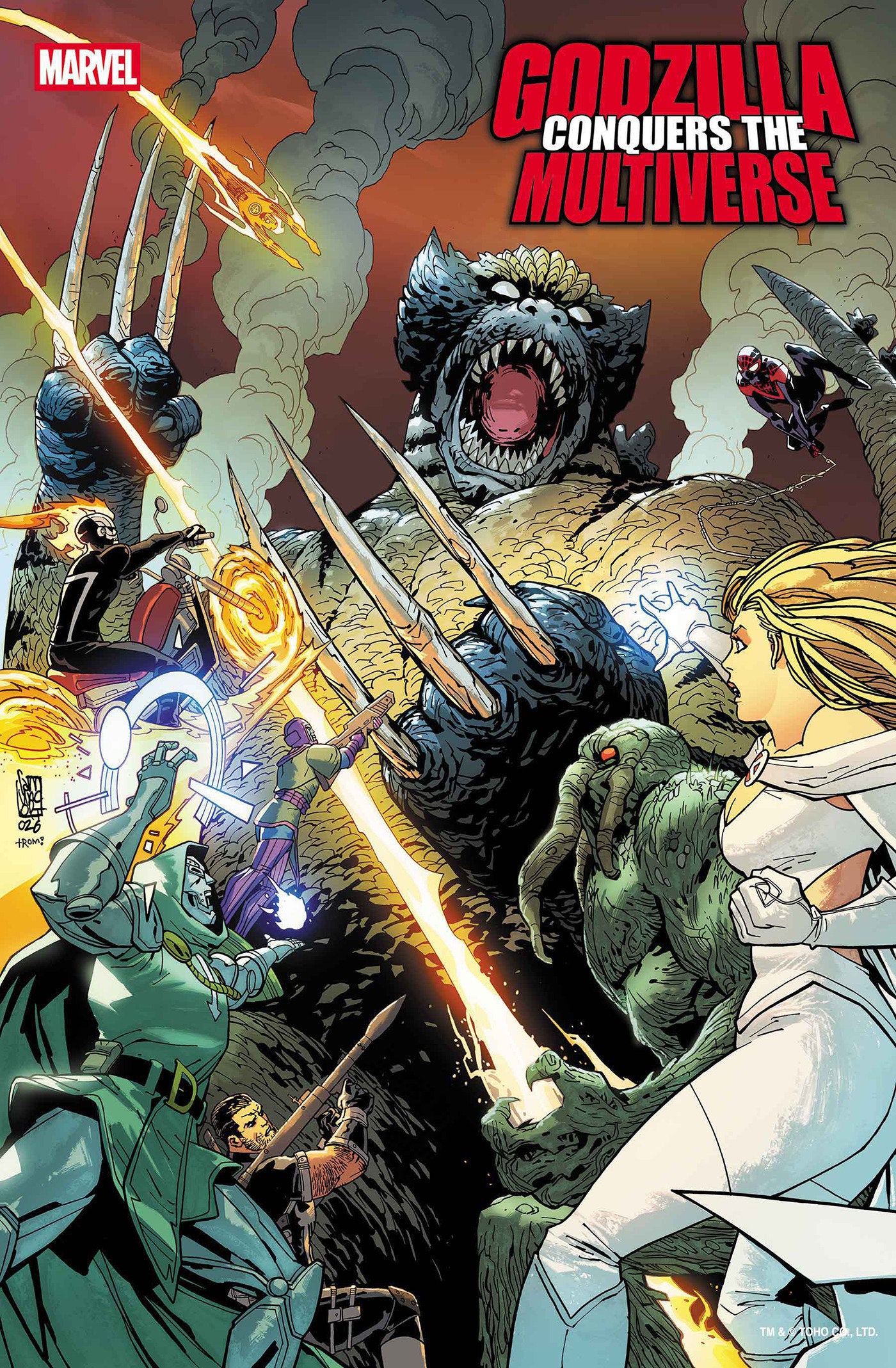 GODZILLA CONQUERS THE MULTIVERSE #1 GIUSEPPE CAMUNCOLI VAR CVR D