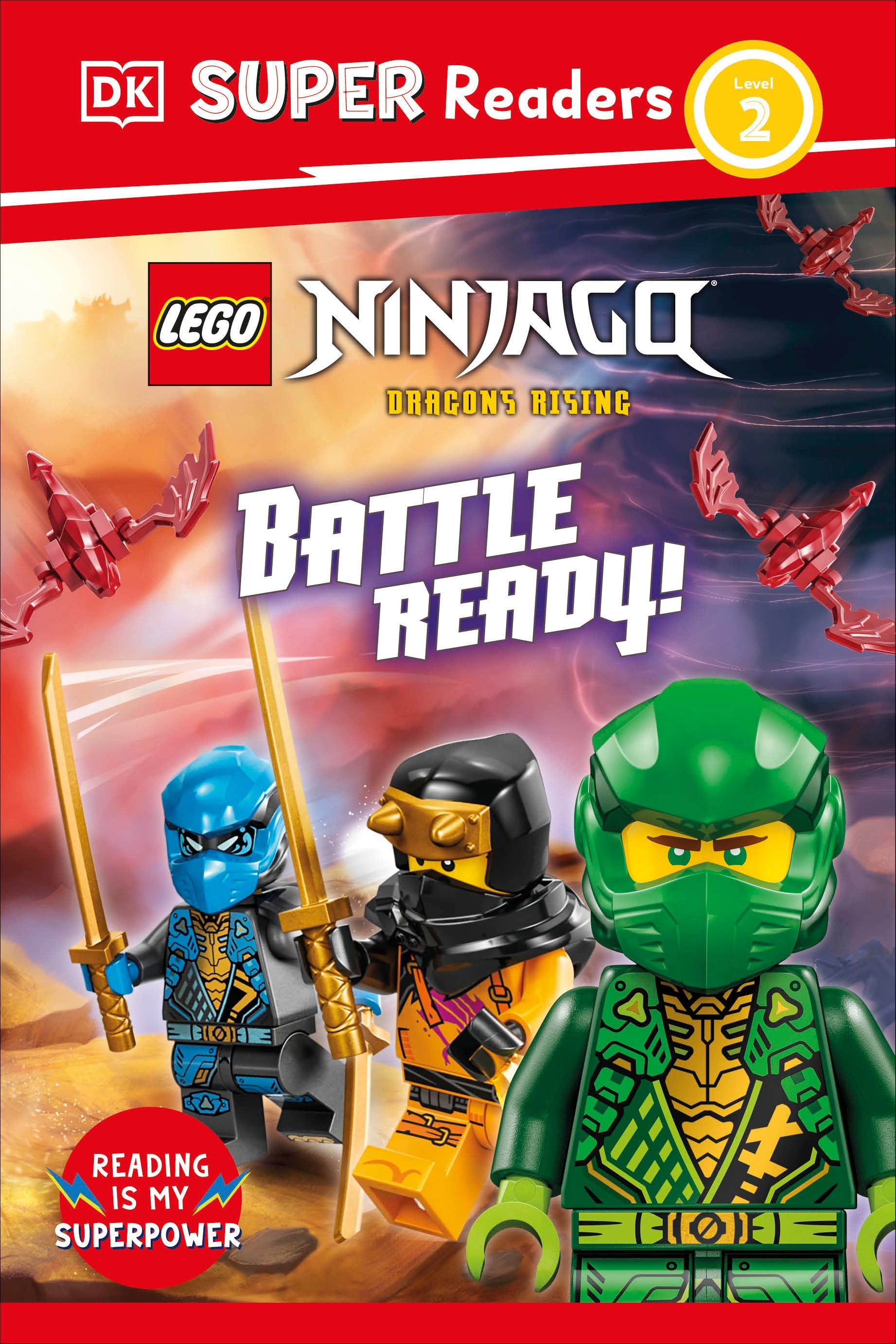 DK SUPER READERS LEVEL 2 LEGO NINJAGO DRAGONS RISING BATTLE READY HC