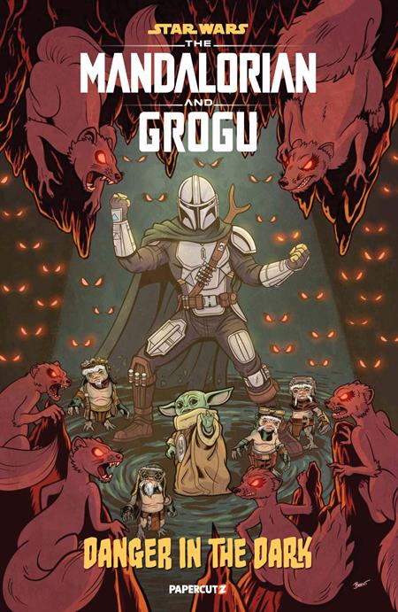 STAR WARS THE MANDALORIAN AND GROGU DANGER IN THE DARK ONE-SHOT CVR A BRENT SCHOONOVER