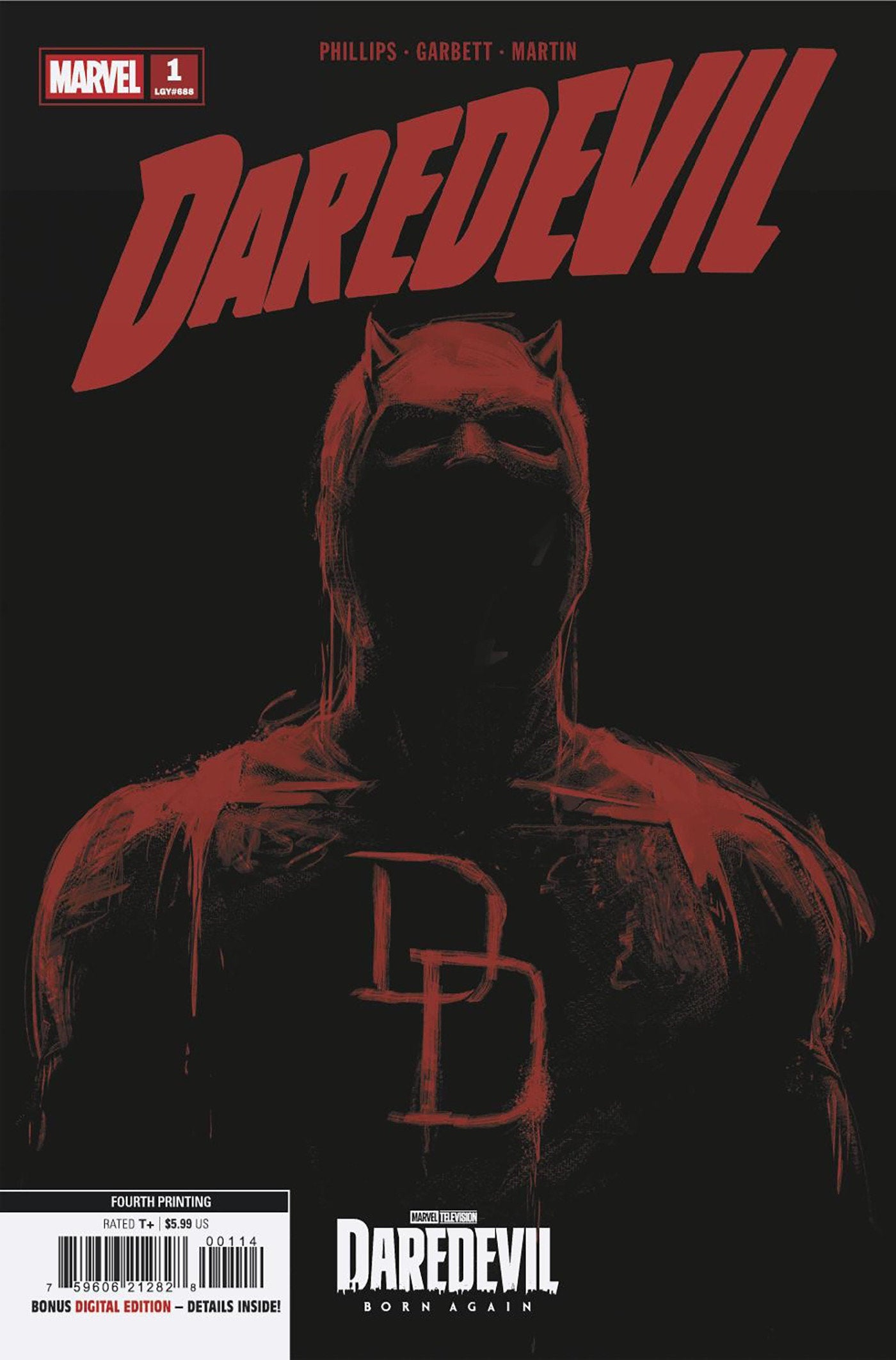 DAREDEVIL #1 MARVEL TELEVISION 4TH PRINTING VAR CVR A