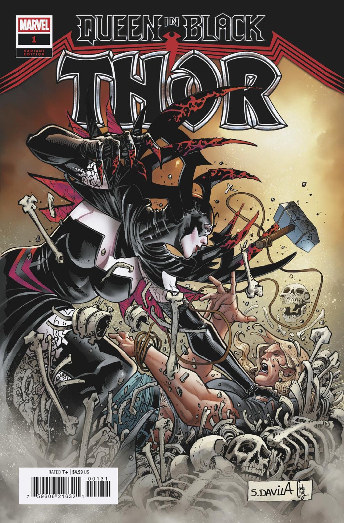 QUEEN IN BLACK THOR #1 SERGIO DAVILA VAR QIB CVR C