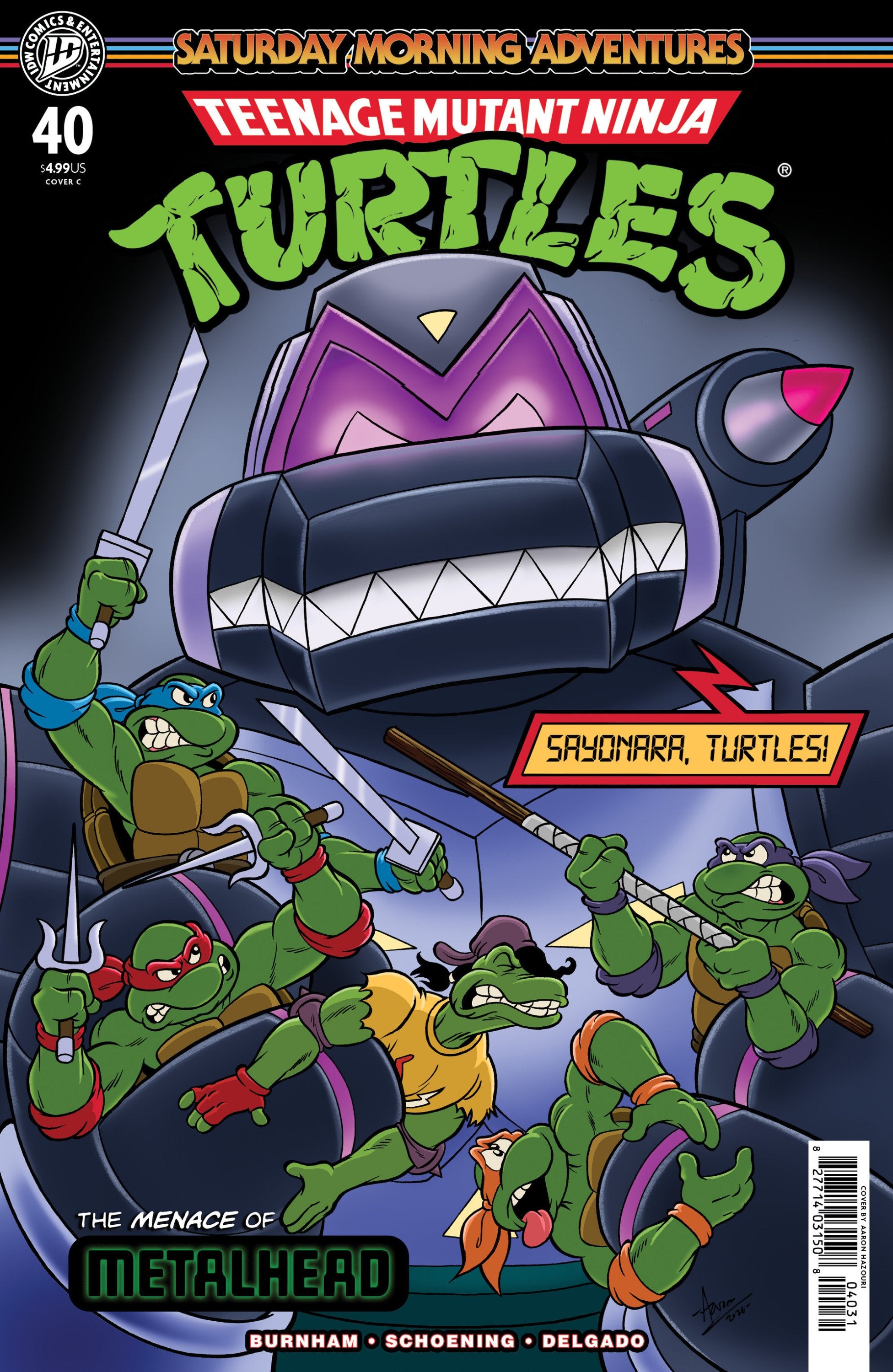 TEENAGE MUTANT NINJA TURTLES SATURDAY MORNING ADVENTURES #40 VAR C HAZOURI CVR C