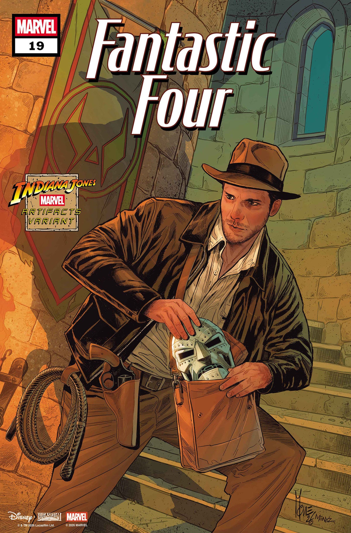 FANTASTIC FOUR #19 MARCO CHECCHETTO INDIANA JONES MARVEL ARTIFACT VAR CVR C