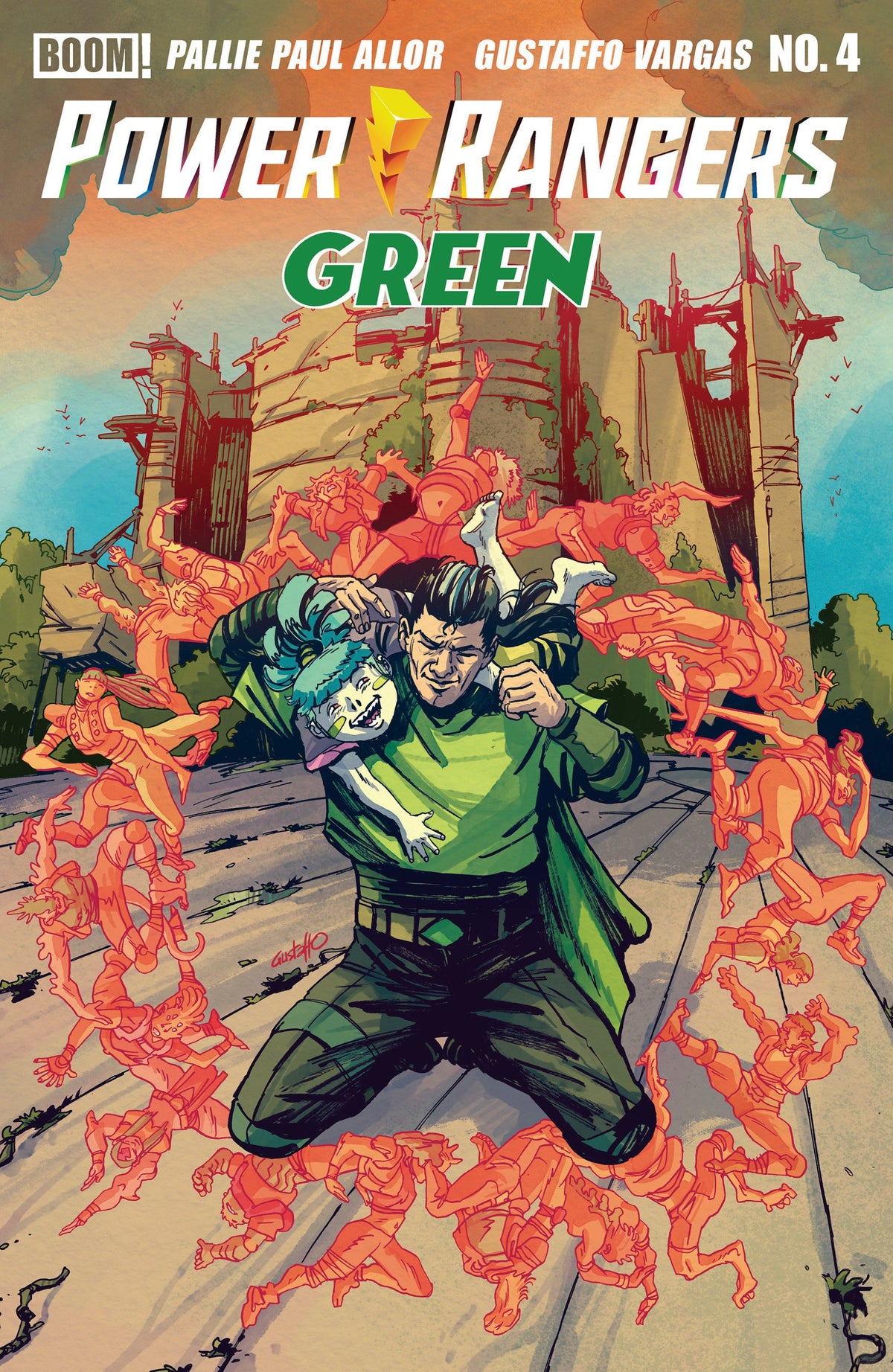 POWER RANGERS GREEN #4 B VAR DRESSED VARGAS CVR B
