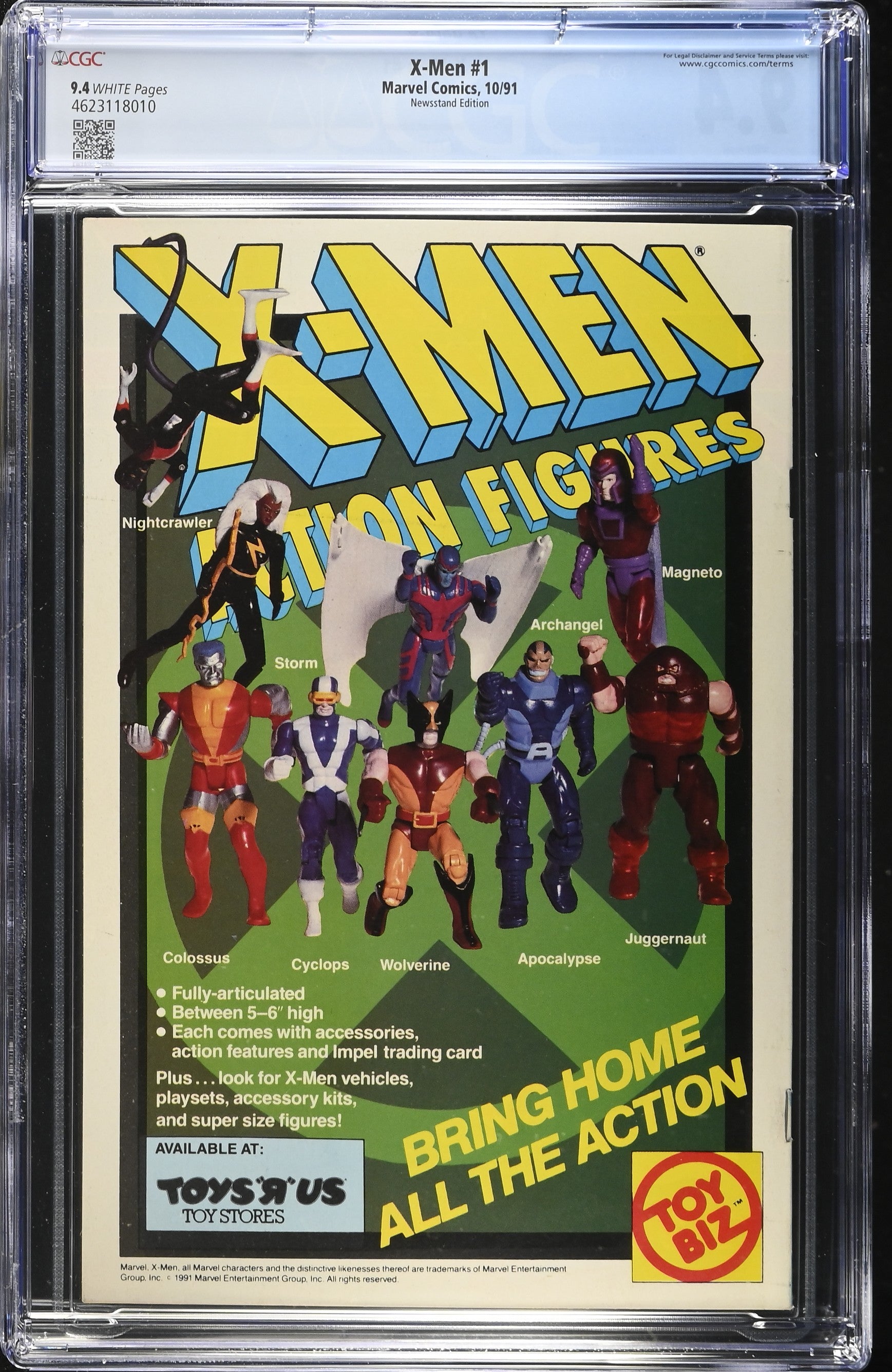 X-MEN #1 1991 CGC 9.4 NM NEWSSTAND EDITION JIM LEE CVR D
