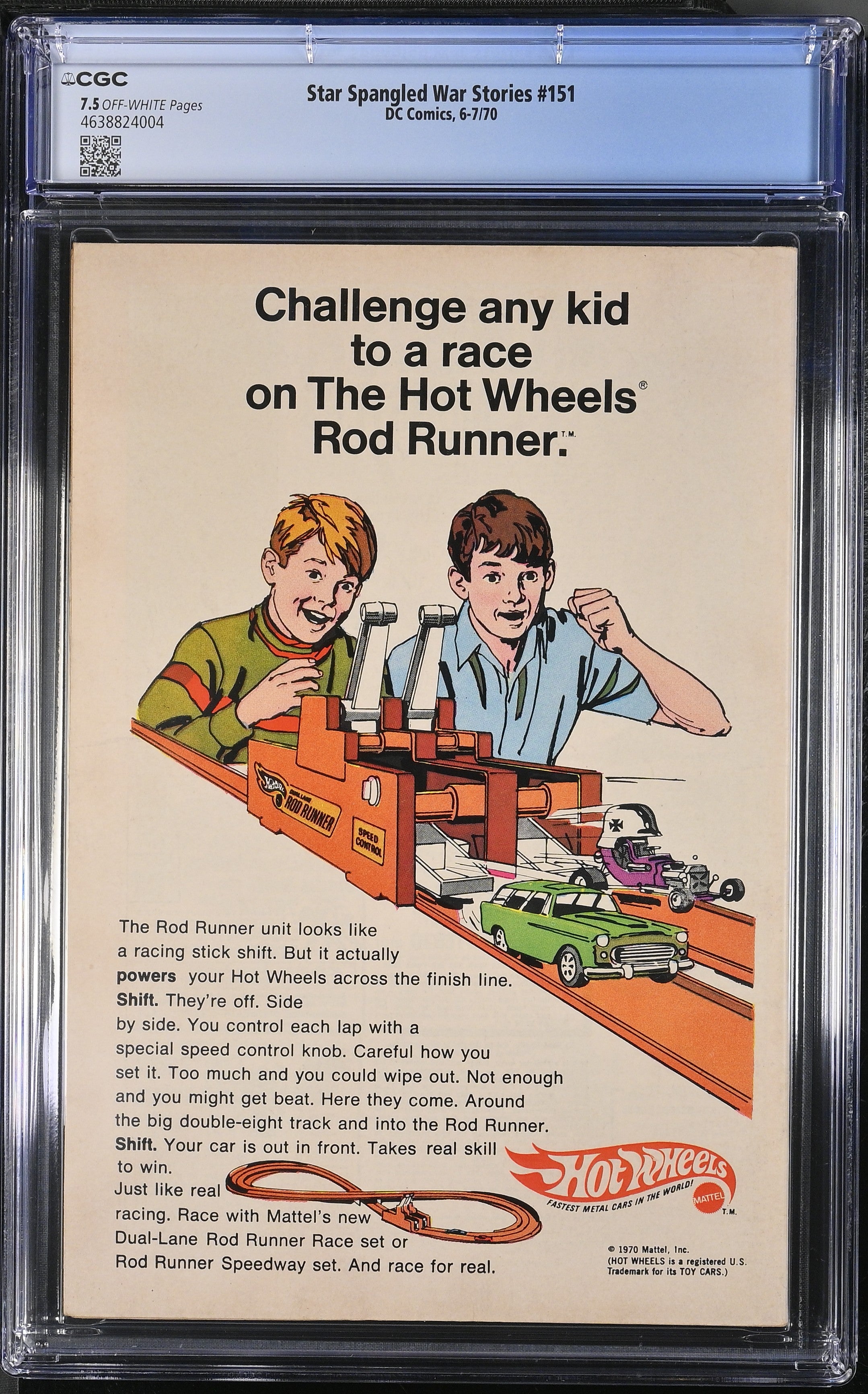 STAR SPANGLED WAR STORIES #151 CGC 7.5 VF- 1ST APPEARANCE UNKNOWN SOLDIER