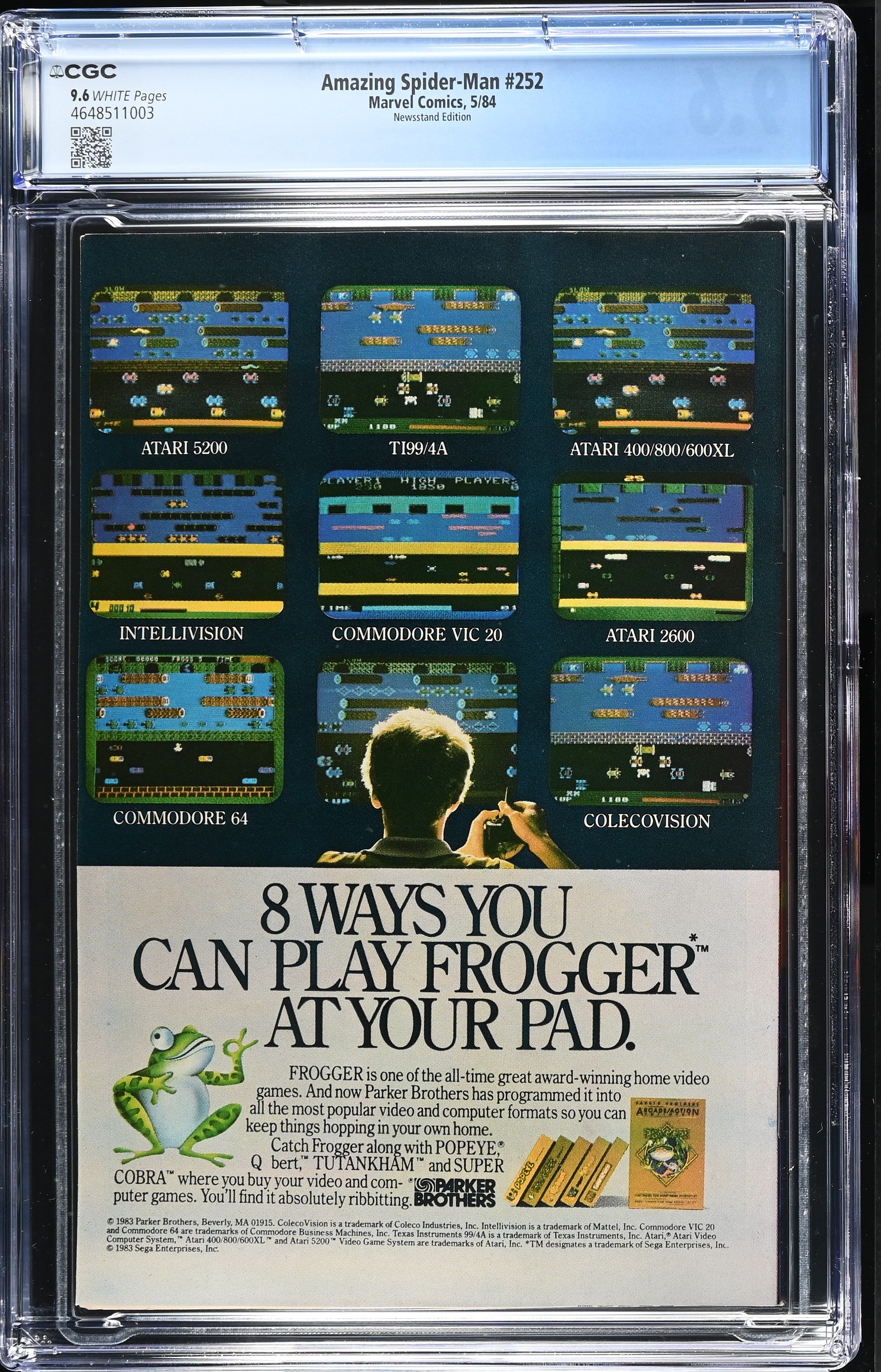 AMAZING SPIDER-MAN #252 CGC 9.6 NM+ 1ST BLACK COSTUME NEWSSTAND EDITION