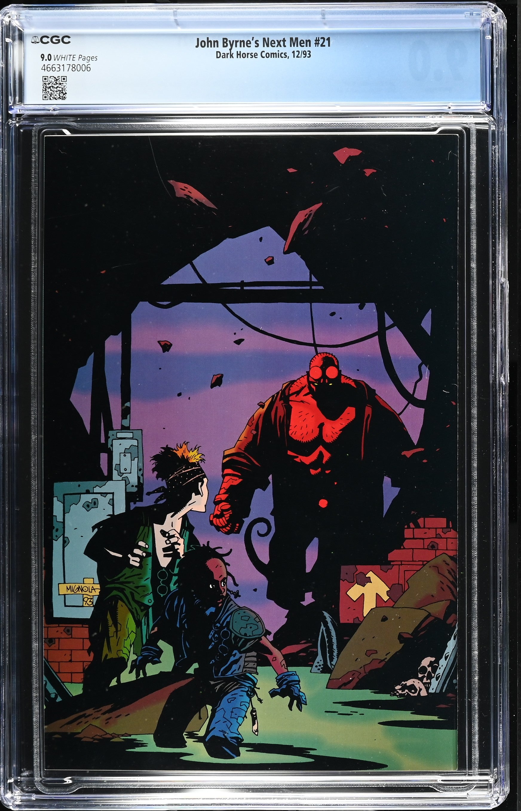 JOHN BYRNE'S NEXT MEN #21 CGC 9.0 VF/NM 1ST FULL APPEARANCE HELLBOY