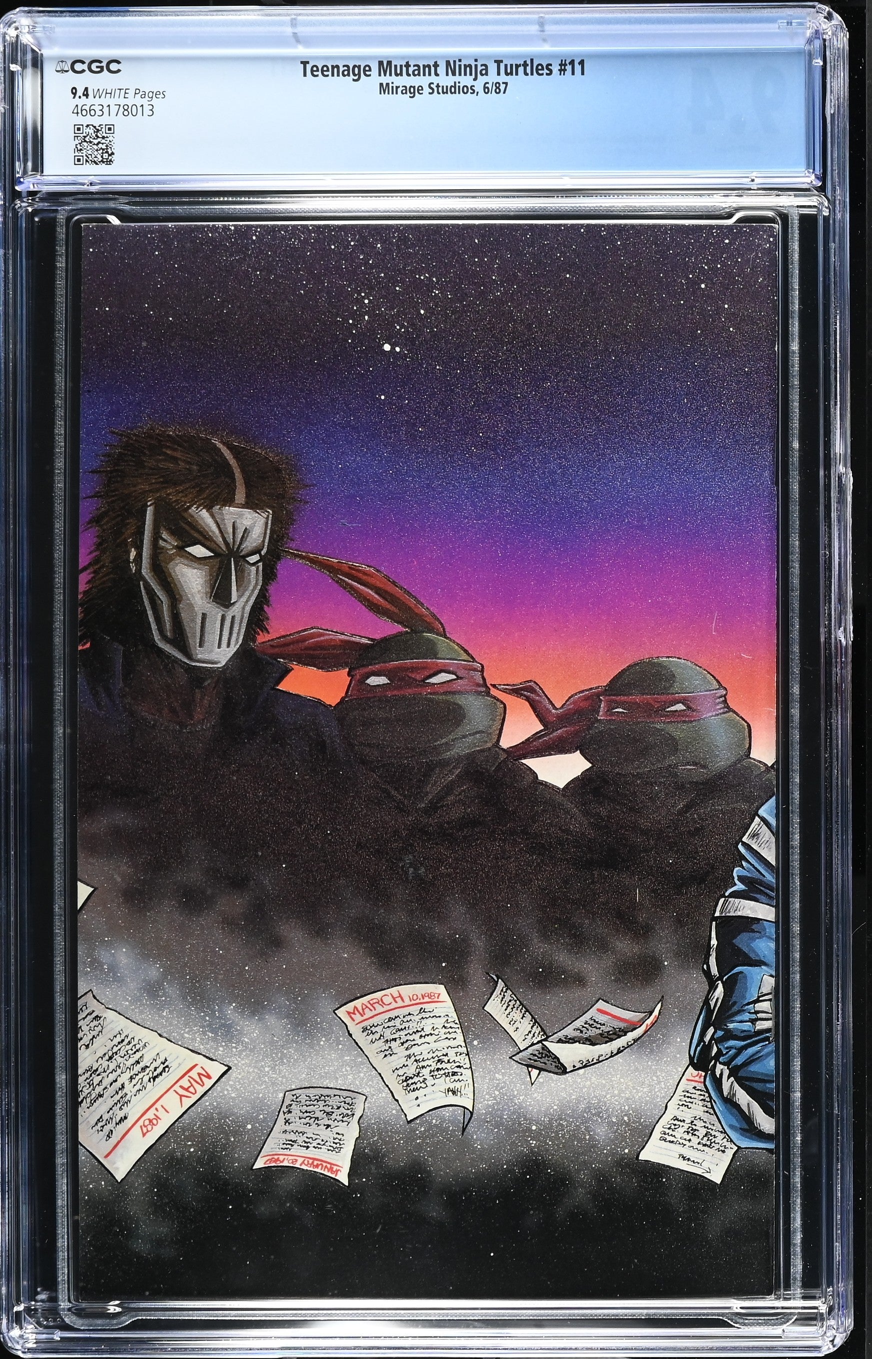 TEENAGE MUTANT NINJA TURLES #11 CGC 9.4 NM MIRAGE STUDIOS 1987