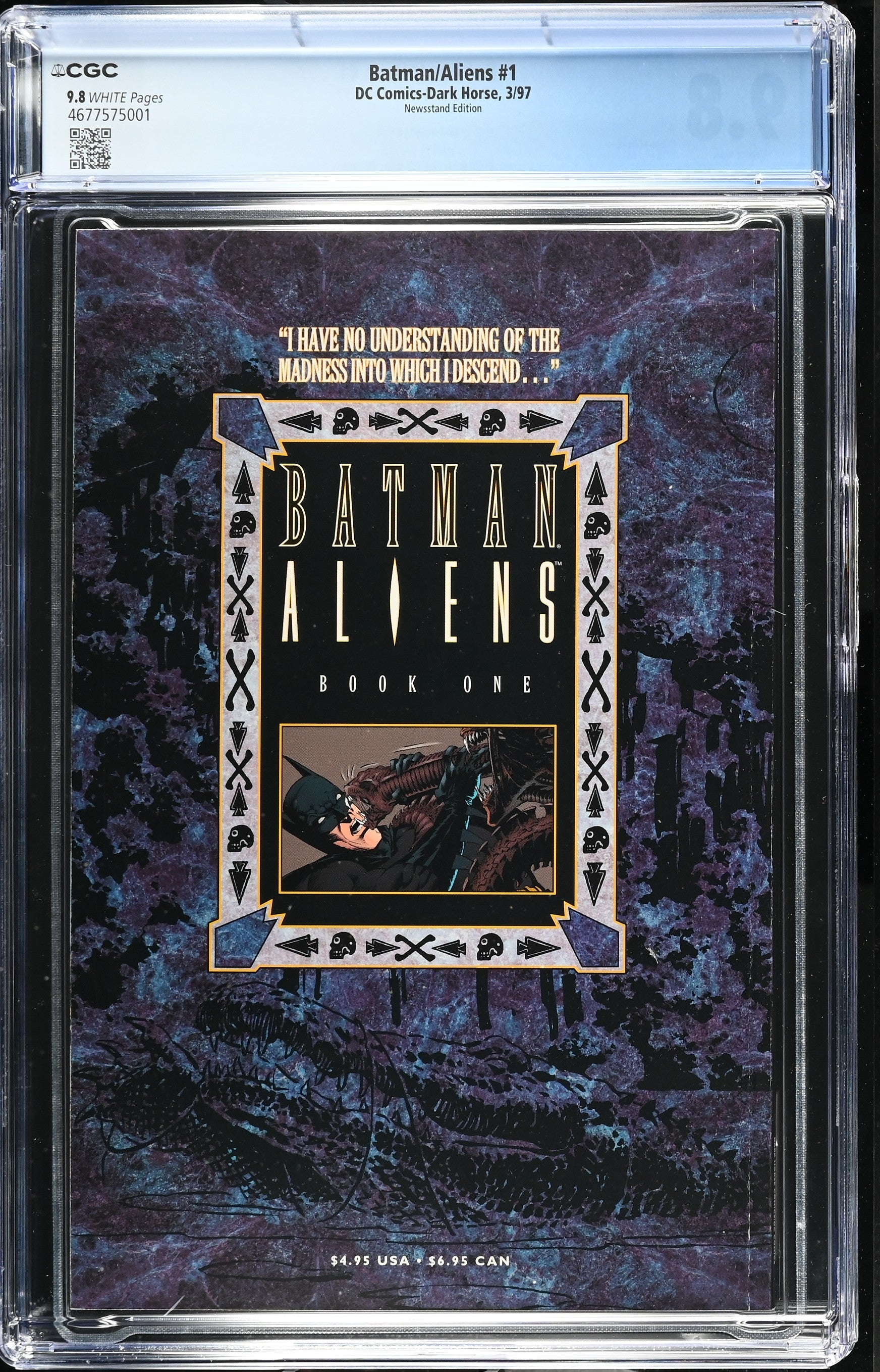BATMAN ALIENS #1 1997 CGC 9.8 NM/M NEWSSTAND EDITION